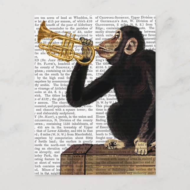 Monkey-uppspelningsTrumpet 2 Vykort (Framsida)