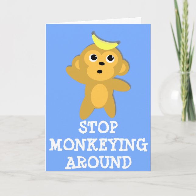 Monkey Valentine Helgkort (Framsida)