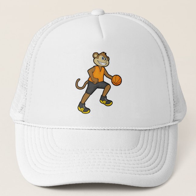 Monkey vid Basketball Sports Keps (Framsida)