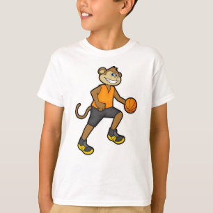 Monkey vid Basketball Sports T Shirt