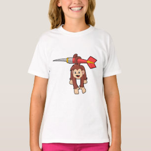 Monkey vid Darts med Dart T Shirt