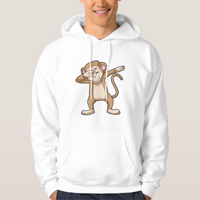 Monkey vid Hip hop Dance Dab Hoodie (Framsida)