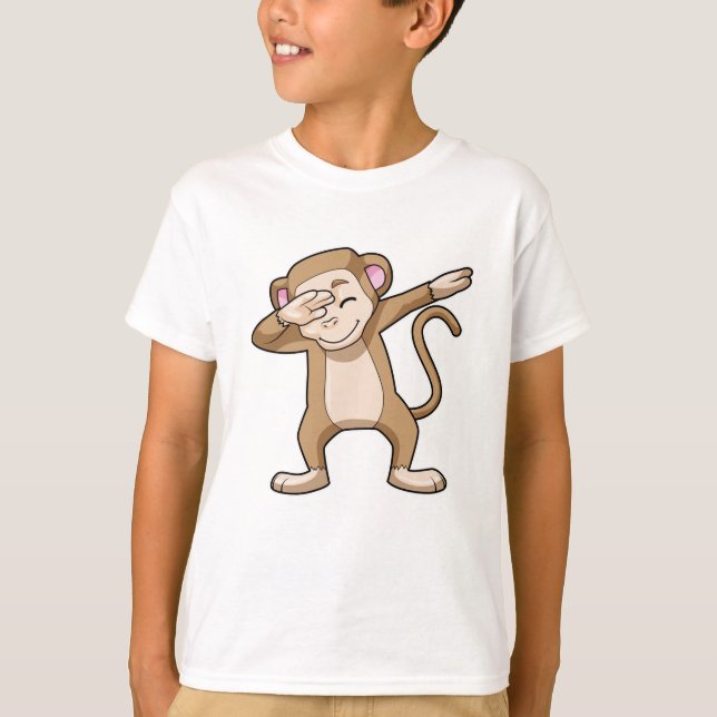 Monkey vid Hip hop Dance Dab T Shirt (Framsida)