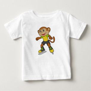 Monkey vid isfärdsmatning med isskiffer t shirt