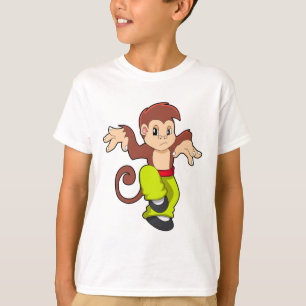 Monkey vid martialkonsten Kungfu T Shirt