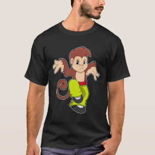 Monkey vid martialkonsten Kungfu T Shirt