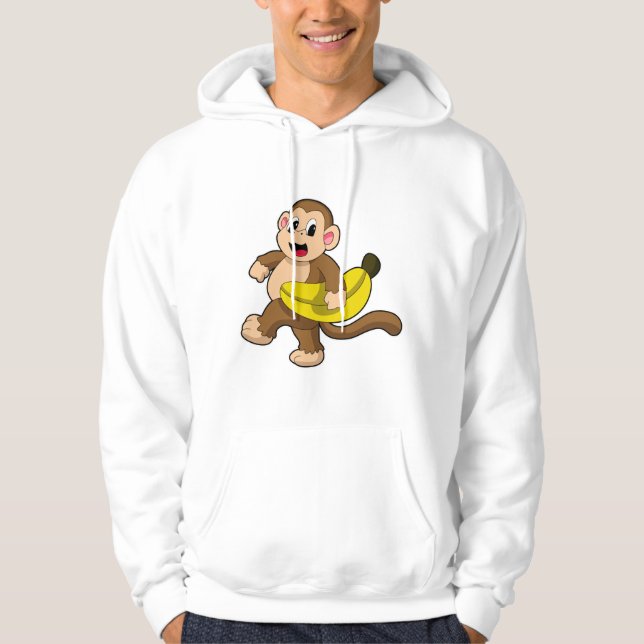 Monkey vid Runwith Banana Hoodie (Framsida)