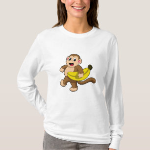 Monkey vid Runwith Banana T Shirt
