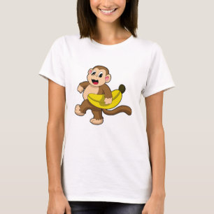 Monkey vid Runwith Banana T Shirt