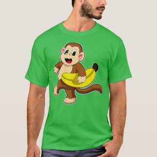 Monkey vid Runwith Banana T Shirt