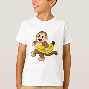 Monkey vid Runwith Banana T Shirt