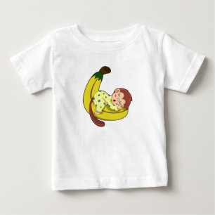 Monkey vid Sleeping i Pajamas T Shirt