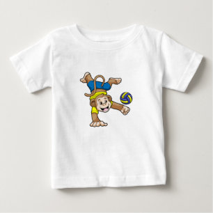 Monkey vid sport med Volleyball T Shirt