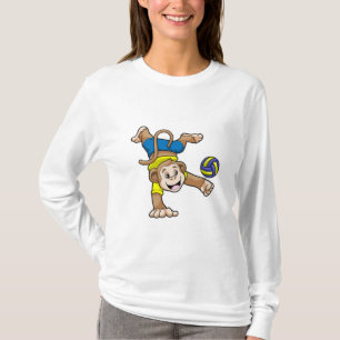 Monkey vid sport med Volleyball T Shirt