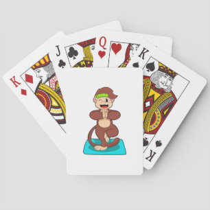Monkey vid Yoga i stående ställning Casinokort