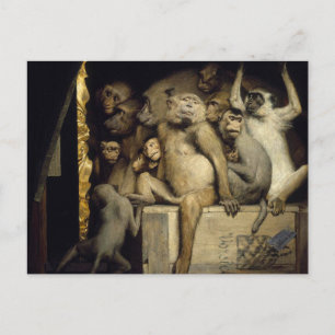 Monkey-vykort: Monkey Art Critics Vykort