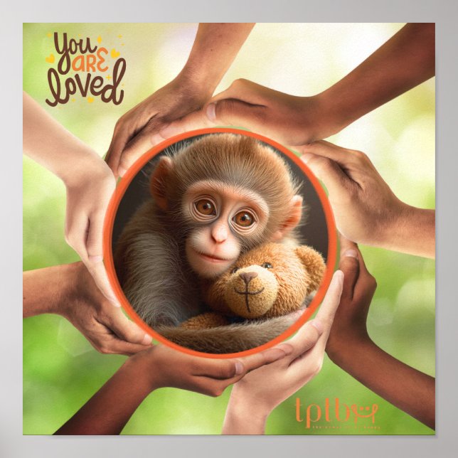 MONKEY WALL ART: YOU ARE LOVED  POSTER (Framsidan)