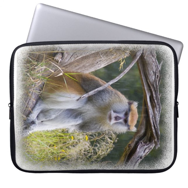 Monkey White Kant Laptop Sleeve (Framsidan)