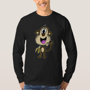 Monkey with Banana Kids Animal Safari Monkey Rolig T Shirt