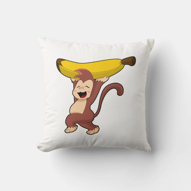 Monkey with Banana Kudde (Framsida)