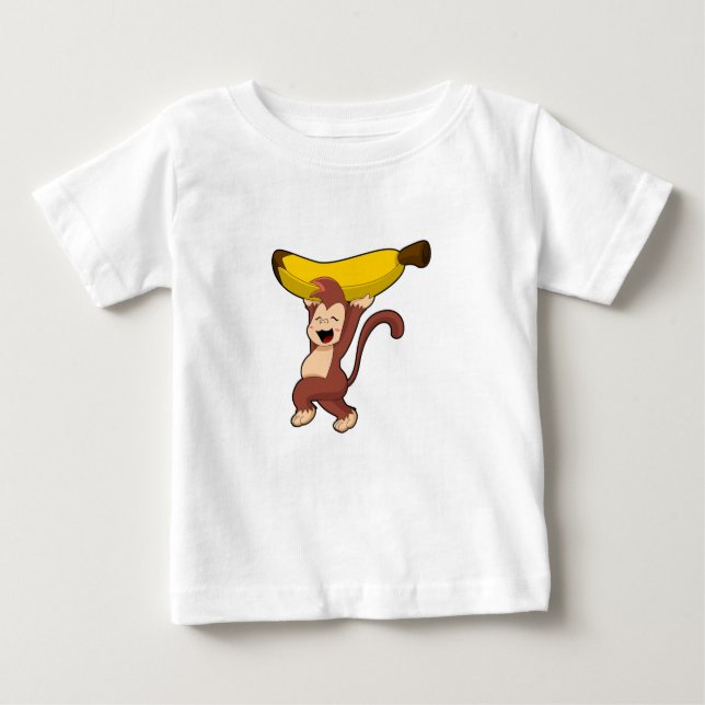Monkey with Banana T Shirt (Framsida)
