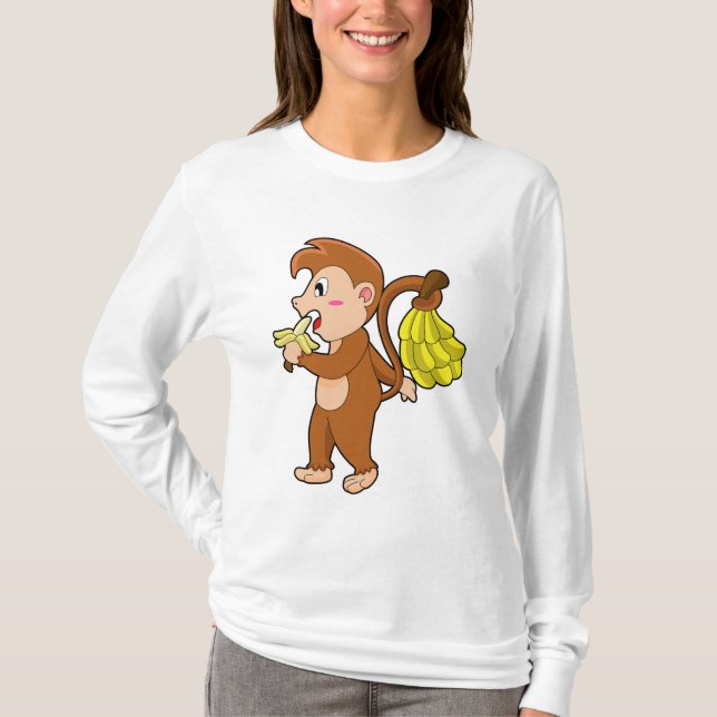 Monkey with Bananas T Shirt (Framsida)