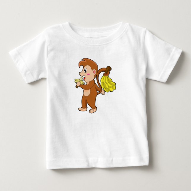 Monkey with Bananas T Shirt (Framsida)