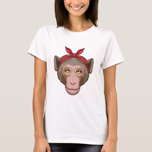 Monkey with Bandana T Shirt (Framsida)
