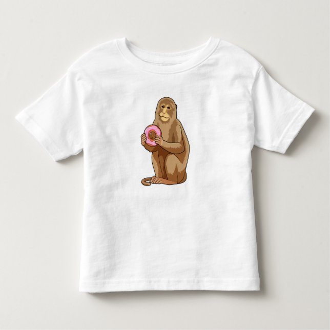 Monkey with Donut T Shirt (Framsida)