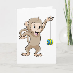 Monkey with Yo-yo Kort