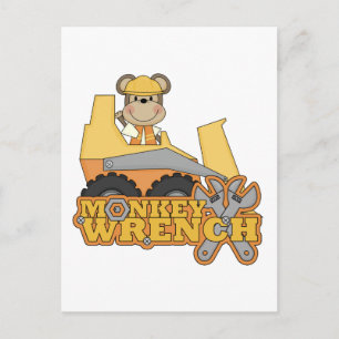 Monkey Wrench Bulldozer T-shirts och Gifts Vykort