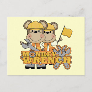 Monkey Wrench T-shirts och Gifts Vykort