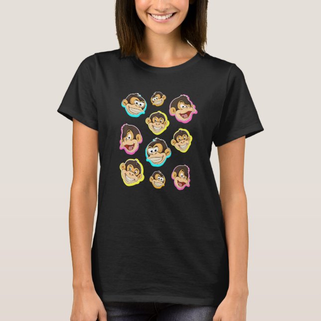 Monkey  Zoo Animal Chimpanzee  Monkey T Shirt (Framsida)
