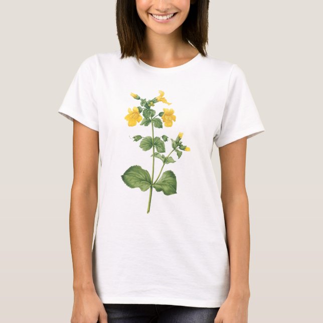 monkeyflower (Mimulus sp.) vid Redouté T-shirt (Framsida)