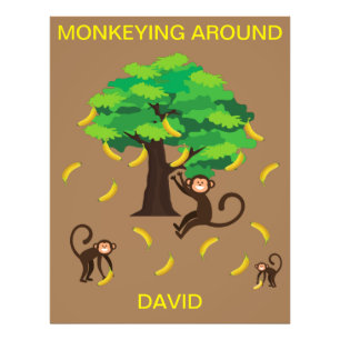 "Monkeying Around" Fototryck