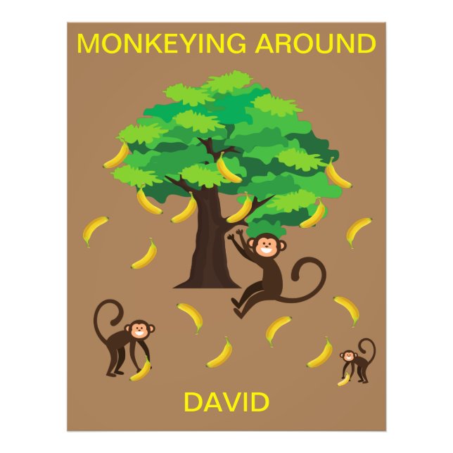 "Monkeying Around" Fototryck (Framsidan)