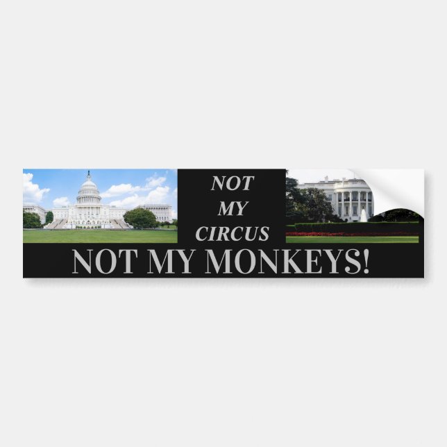 MONKEYS D.C. Bumper Sticker Bildekal (Framsidan)
