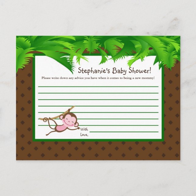 MonkeySwing Jungle Safari Zoo med skrivbart tilläg Rådkort (Framsida)