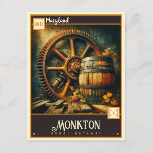 Monkton, Maryland VINTAGE Vykort