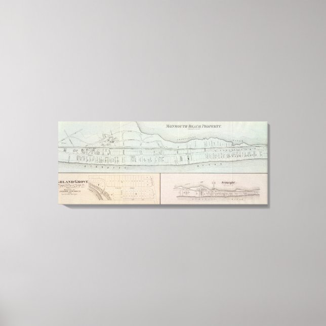 Monmouth Beach egendom i New jersey Canvastryck (Framsida)