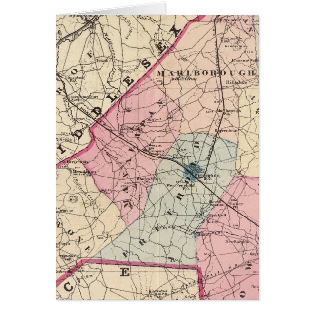 Monmouth County, NJ Hälsningskort (Framsidan)