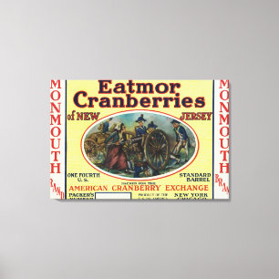 Monmouth Eatmor Cranberries brännmärker etikette Canvastryck