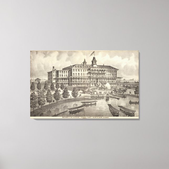 Monmouth House, Vår Sjö Beach, New jersey Canvastryck (Framsida)