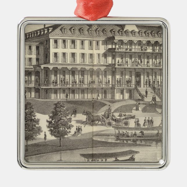 Monmouth House, Vår Sjö Beach, New jersey Julgransprydnad Metall (Framsidan)