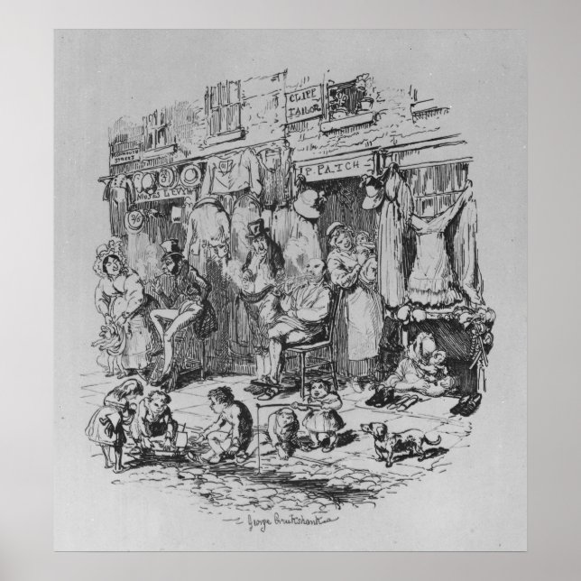 Monmouth, illustration från "Sketches by Boz" Poster (Framsidan)