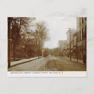 Monmouth St., Red Bank, NJ Vintage Vykort