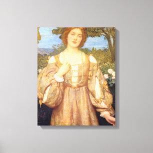 Monna Giovanna (av Edward Robert Hughes) Canvastryck
