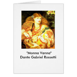 "Monna Vanna" av Dante Gabriel Rossetti Hälsningskort