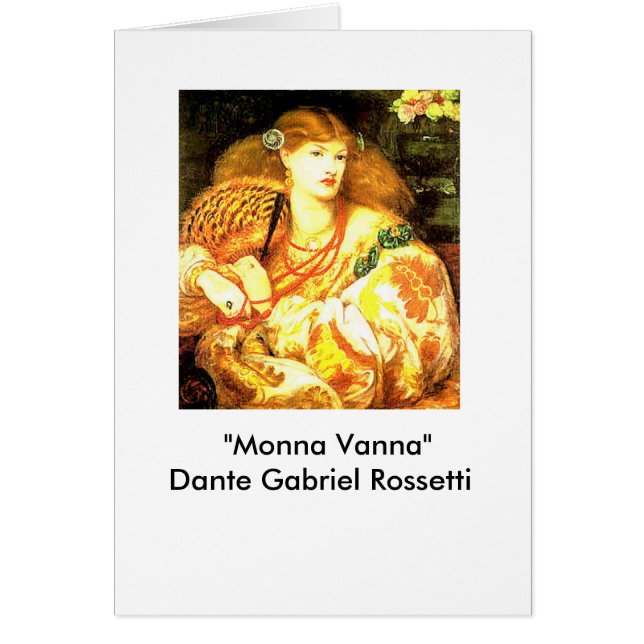 "Monna Vanna" av Dante Gabriel Rossetti Hälsningskort (Framsidan)
