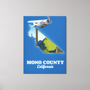 Mono County California karta Canvastryck